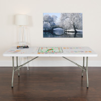 Flash Furniture DAD-YCZ-183Z-GG Plastic Folding Table in White